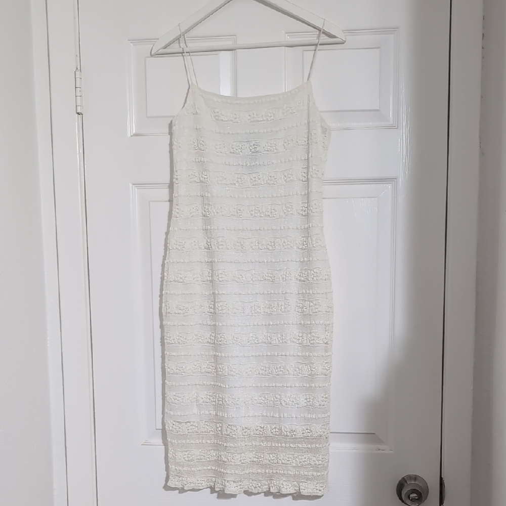 Ralph Lauren White Sheath Midi Dress